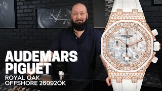 Audemars Piguet Royal Oak Offshore Rose Gold Diamond Ladies Watch 26092OK Review  SwissWatchExpo [upl. by Aba]