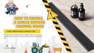 HOW TO INSTALL A LINEAR SHOWER CHANNEL DRAIN shorts [upl. by Libbna561]