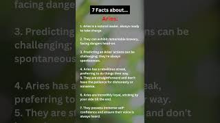 7 Facts about Aries zodiacsigns astrology zodiac [upl. by Aiyot]