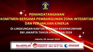 Penandatanganan Komitmen Bersama Pembangunan Zona Integritas dan Perjanjian Kinerja 2024 [upl. by Clarence]