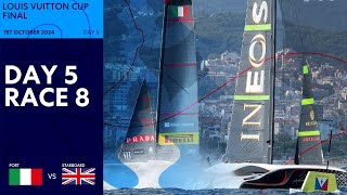 Louis Vuitton Cup Final Race 8  Luna Rossa Prada Pirelli vs INEOS Britannia  Full Replay [upl. by Akibma]