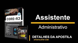 Apostila Concurso CORE RJ 2024 PDF Assistente Administrativo [upl. by Ehrlich193]