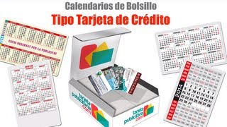 Calendarios de bolsillo Tipo tarjeta de Crédito [upl. by Lessur]