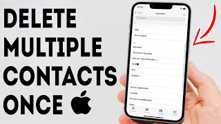 How To Delete Multiple Contacts At Once On iPhone  Full Guide [upl. by Kartis892]