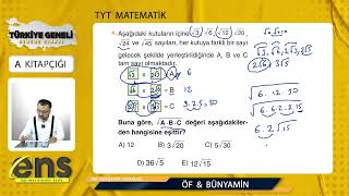 TYT MATEMATİKENS TÜRKİYE GENELİ DENEME SINAVI SORU ÇÖZÜMLERİ [upl. by Namara]