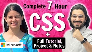 CSS Tutorial for Beginners  Complete CSS with Project Notes amp Code [upl. by Sucramad]