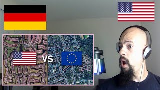 American Reacts To American vs European Suburbs and why US suburbs suck  German Video [upl. by Marella]