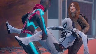 All SpiderMan Saved from Death Cutscenes  SpiderMan 1 2 Miles Morales [upl. by Nannoc]