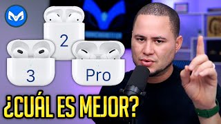 COMPARACION Airpods 3 vs Airpods Pro vs Airpods 2 [upl. by Elmaleh]