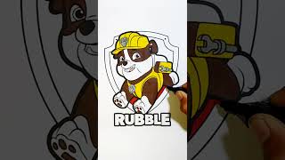 Coloring Paw Patrol Character Rublle  Wahyu Art [upl. by Eityak]