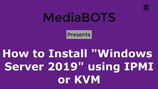 Tutorial Video How to Install Windows Server 2019 using IPMI or KVM [upl. by Aissej679]