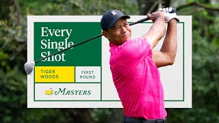 Tiger Woods First Round  Every Single Shot  The Masters [upl. by Ardnajela61]