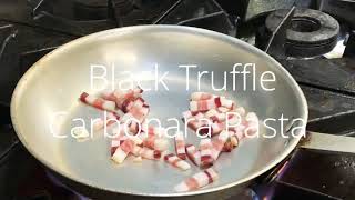 Carbonara al tartufo Nero black truffle Carbonara Pasta [upl. by Eillod]