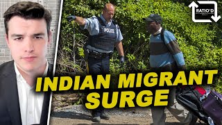 Illegal Indian migrants are SURGING the US border [upl. by Nelrac]