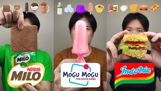 KOMPILASI BERBAGAI CARA MAKAN MILO MOGU MOGU DAN INDOMIE GORENG [upl. by Selegna305]