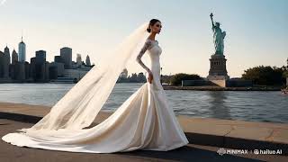 WEDDING DRESS GOALS with AI Video Magic weddingdress fashion video [upl. by Ilka]