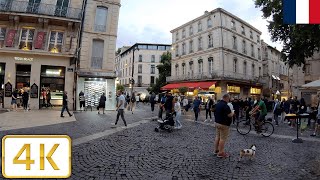 Rue de la République in Avignon France  Summer 2021【4K】 [upl. by Charmion]