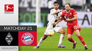 Borussia Mgladbach  FC Bayern München 32  Highlights  Matchday 21 – Bundesliga 202223 [upl. by Iba]