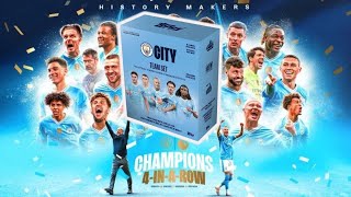 Title Celebration  Topps® Manchester City FC Official Team Set 2324 [upl. by Ennahgiel]