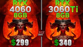 RTX 4060 vs RTX 3060 Ti Tested in 15 games [upl. by Enirehtakyram]