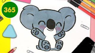 COME DISEGNARE KOALA KAWAII  Come disegnare animali [upl. by Llevel]