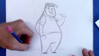 How to Draw a Cartoon People  for Beginners [upl. by Schlessinger]