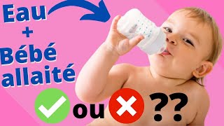 FAUTIL DONNER DE LEAU A UN BÉBÉ ALLAITÉ  QUEN ESTIL POUR UN BÉBÉ DIVERSIFIÉ [upl. by Ellenet]