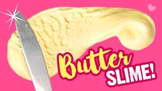 DIY BUTTER SLIME Without Clay Easy Butter Slime Recipe No Borax No Clay No Food Colouring [upl. by Kcirdnekal]