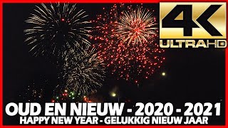 ⁽⁴ᴷ⁾ New Years Eve 2020  2021 Oudejaarsavond  Oud en Nieuw  Vuurwerk  Fireworks  Feuerwerk NYE [upl. by Rosenstein703]