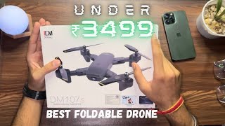 Best Dual Camera Foldable Drone🔥 With WiFi App control🧨  DM107s [upl. by Donni]