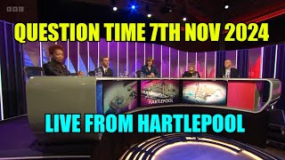 Question Time Live From Hartlepool 7th Nov 2024 [upl. by Elazaro]