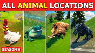 All Animals in Fortnite Season 6 How to Tame All Wildlife Fortnite [upl. by Nivre635]