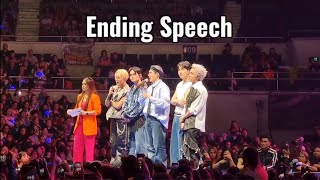 SB19 ENDING SPEECH AT SB19 DUNKIN THANKS GIVING 6TH ANNIVERSARY CONCERT [upl. by Gasser]