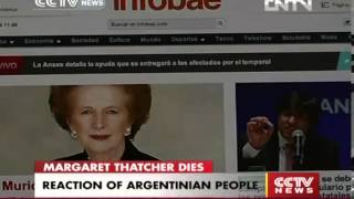 Argentinas reaction to Thatchers death [upl. by Ettebab333]