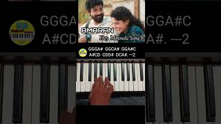 Amaran Hey Minnale Song Easy Piano Notes GV Prakash Sivakarthikeyan amaran [upl. by Kipp]