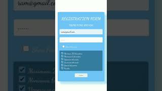 Registration form using HTML CSS and JavaScript [upl. by Anitsrhc]