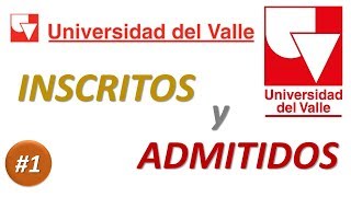 UNIVALLE  INSCRITOS y ADMITIDOS a la UNIVERSIDAD DEL VALLE [upl. by Novyad]