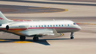 PHOENIX AIRPORT PRIVATE JETS  Landing amp Takeoff [upl. by Thorman]