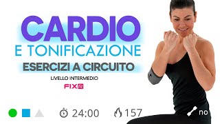 Esercizi A Casa Allenamento Cardio e Tonificazione A Circuito [upl. by Aziul]