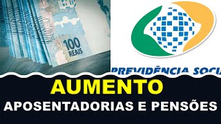 INSS AUMENTO APOSENTADORIAS E PENSÕES shorts [upl. by Kerwon587]