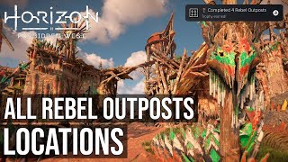 Horizon Forbidden West  All Rebel Camp Locations amp Walkthrough Defeated Asera Trophy Guide [upl. by Asikal]