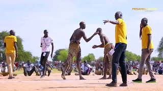 Mathiang Alier Vs Kurun Dengic at Totel wrestling field [upl. by Neysa]