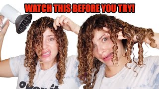 I TRIED THE VIRAL PLUMP METHOD ON MY CURLY HAIR watch this before you try [upl. by Haiasi]