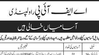 AFIP Rawalpindi JobsToday New Jobs In PakistanToday Jobs [upl. by Noinatrad266]