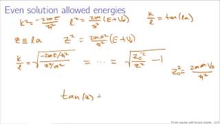 Finite square well bound states [upl. by Dlaregztif19]