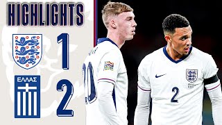 England 12 Greece  Three Lions Defeated At Wembley  UEFA Nations League Highlights [upl. by Llejk]