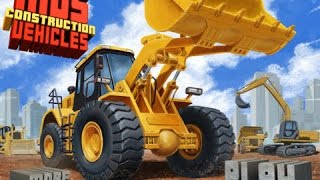 Kids Construction Vehicles  Bulldozer Excavator Trucks Cranes  best iPad app demo for kids [upl. by Sadnalor981]