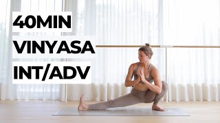 40 Min IntermediateAdvanced Vinyasa Flow [upl. by Alohs]