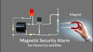 How to Make Magnetic Security Alarm Circuit for Home Car and Bike  RK Electronics Karachi [upl. by Sivolc]