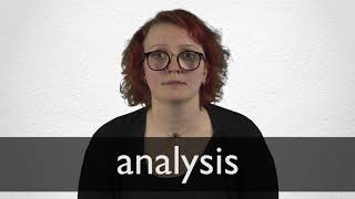 How to pronounce ANALYSIS in British English [upl. by Hatnamas]